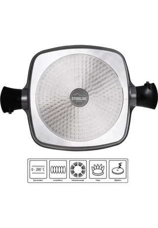 STONELINE® Eckpfanne "Imagination Plus", 24x24 Cm Gesamt: Länge 24cm, Breite 24cm 4 STONELINE® Eckpfanne "Imagination Plus", 24x24 Cm Gesamt: Länge 24cm, Breite 24cm – Bild 2