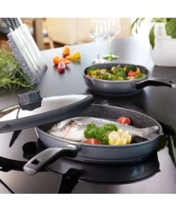 STONELINE® Pfanne, Silikonrand Gesamt: Länge 36,5cm, Breite 24,299999cm, Höhe 5cm -Kuechenutensilien Ladenverkäufe unnamed file 158