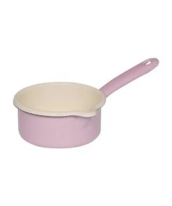 RIESS Stielkasserolle Mit Großem Ausguss, Rosa, Emaille, 12 Cm 25,2 X 6 X 15 Cm