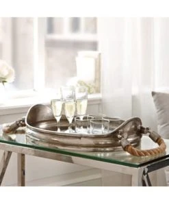 LOBERON Tablett Morgan Antiksilber Antiksilber -Kuechenutensilien Ladenverkäufe unnamed file 602