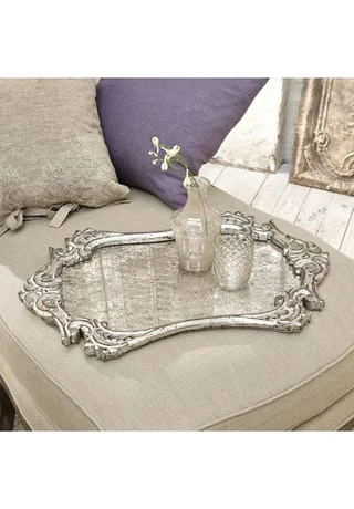 LOBERON Spiegeltablett Mison Antiksilber Antiksilber 4 LOBERON Spiegeltablett Mison Antiksilber Antiksilber – Bild 2