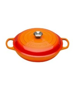 LE CREUSET® Gourmet-Profitopf "Signature", Oval, Ofenrot, Ø 30 Cm Gesamt: Durchmesser 30cm