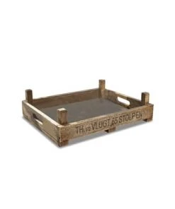 LOBERON Tablett Stolpen Braun Braun