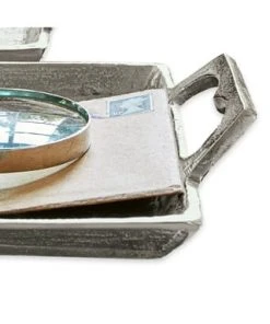 LOBERON Tablett 2er Set Florine Antiksilber Antiksilber 11 LOBERON Tablett 2er Set Florine Antiksilber Antiksilber -Kuechenutensilien Ladenverkäufe unnamed file 707