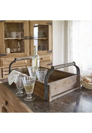 LOBERON Tablett Perryham Antikbraun Antikbraun 5 LOBERON Tablett Perryham Antikbraun Antikbraun – Bild 3