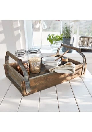 LOBERON Tablett Perryham Antikbraun Antikbraun 6 LOBERON Tablett Perryham Antikbraun Antikbraun – Bild 4