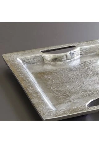 LOBERON Tablett 2er Set Candida Antiksilber Antiksilber 5 LOBERON Tablett 2er Set Candida Antiksilber Antiksilber – Bild 3