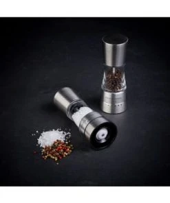 COLE & MASON Gewürzmühle-Set Derwent Mini Geschenkset Mit Salzkeramikmahlwerk Und Pfefferkarbonstahlmahlwerk Grau -Kuechenutensilien Ladenverkäufe unnamed file 774