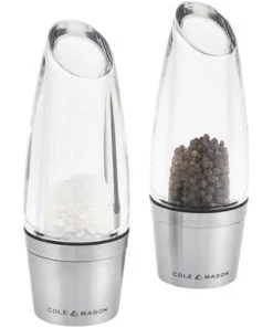 COLE & MASON Mühlen 2er-Set Milston Mit Hochwertigen Präzisionsmahlwerken Silber